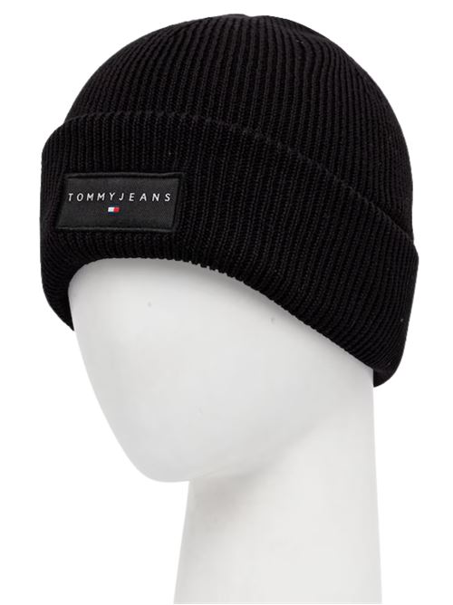 Cappello in maglia di cotone nero Tommy Jeans | AM0AM13666BDS